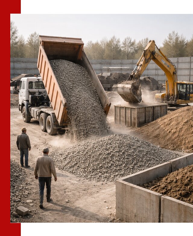 Доставка нерудных материалов с погрузкой и разгрузкой в Пыти-Яхах