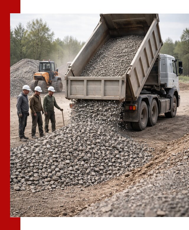 Доставка гравийного щебня фракции 70-120 в Пыти-Яхах
