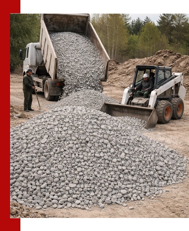 Доставка доломитового щебня в Пыти-Яхах напрямую от карьера
