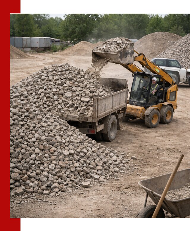 Доставка вторичного щебня в Пыти-Яхах для строительных работ