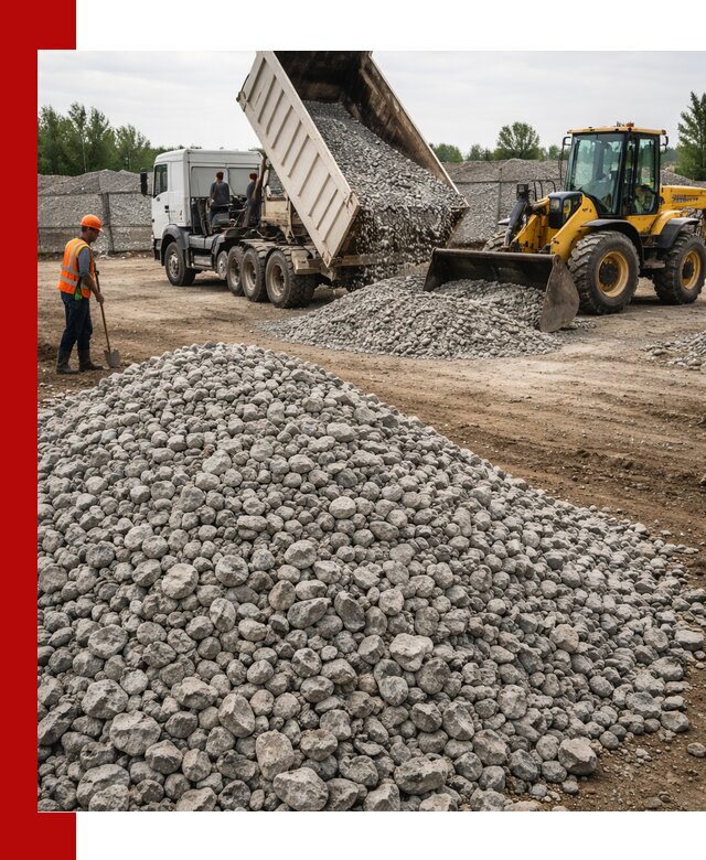 Доставка бетонного щебня фракции 40-70 в Пыти-Яхах