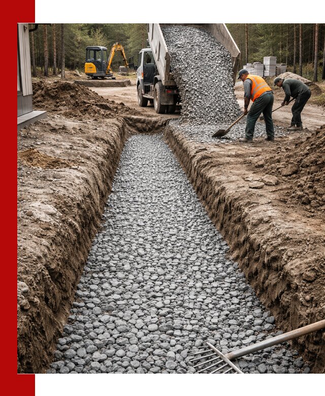 Щебень для дренажа с доставкой в Пыти-Яхах высокого качества