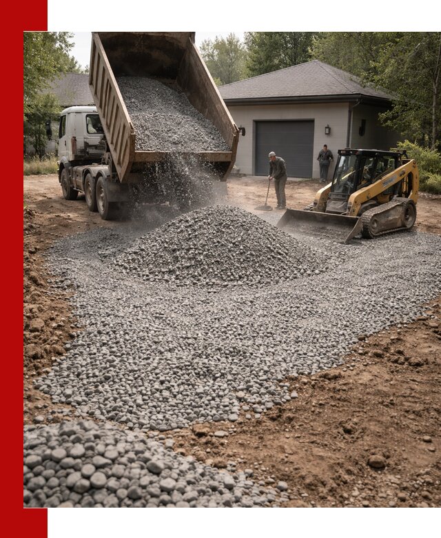 Щебень для парковки в Пыти-Яхах: доставка и укладка качественного материала