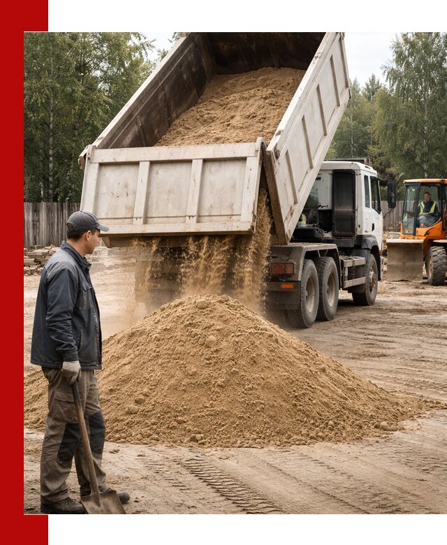 Доставка и продажа песка с разгрузкой в Пыти-Яхах