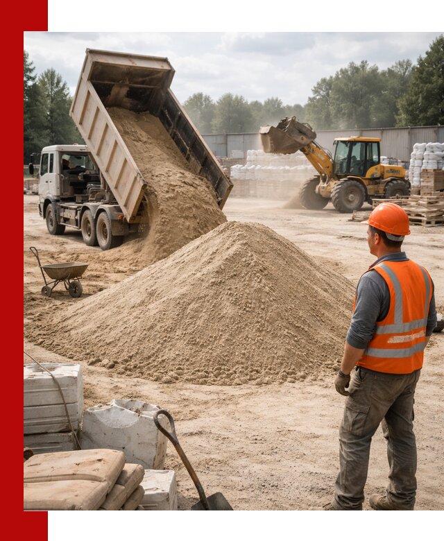 Доставка строительного песка с самосвалом в Пыти-Яхах