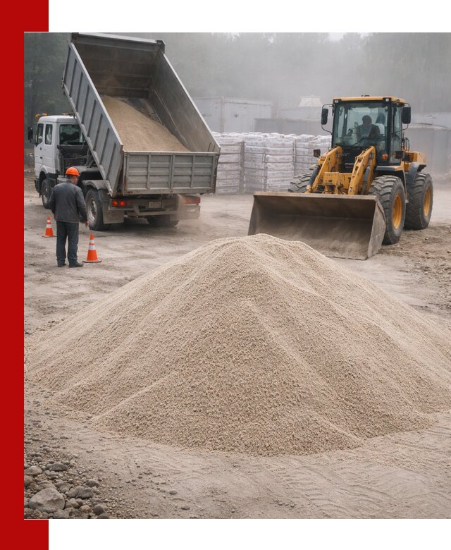 Кварцевый песок фракция 0–8 для стройработ в Пыти-Яхах