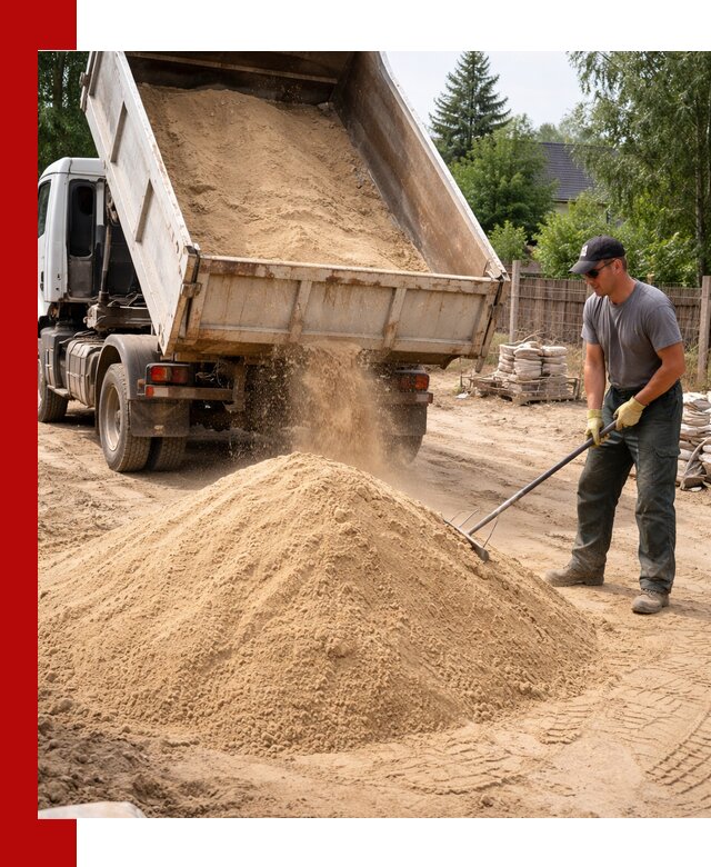 Доставка сухого песка самосвалами в Пыти-Яхах