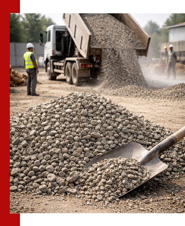 Доставка гравия фракции 20-40 в Пыти-Яхах с самосвалами