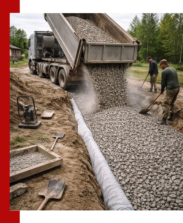 Гравий для дренажа с доставкой в Пыти-Яхах качественный и недорогой