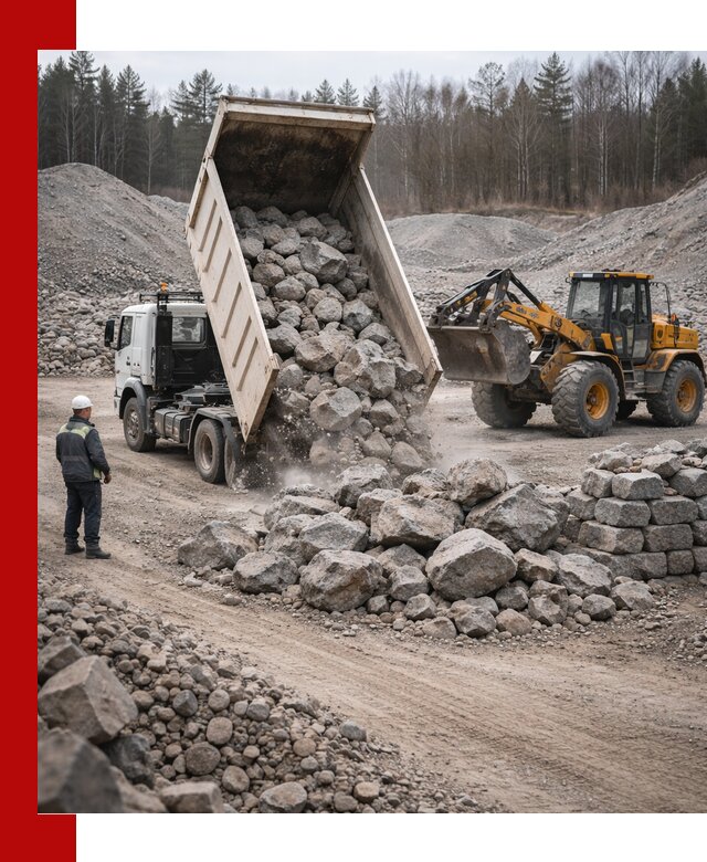 Доставка и продажа бутового гранитного камня в Пыти-Яхах