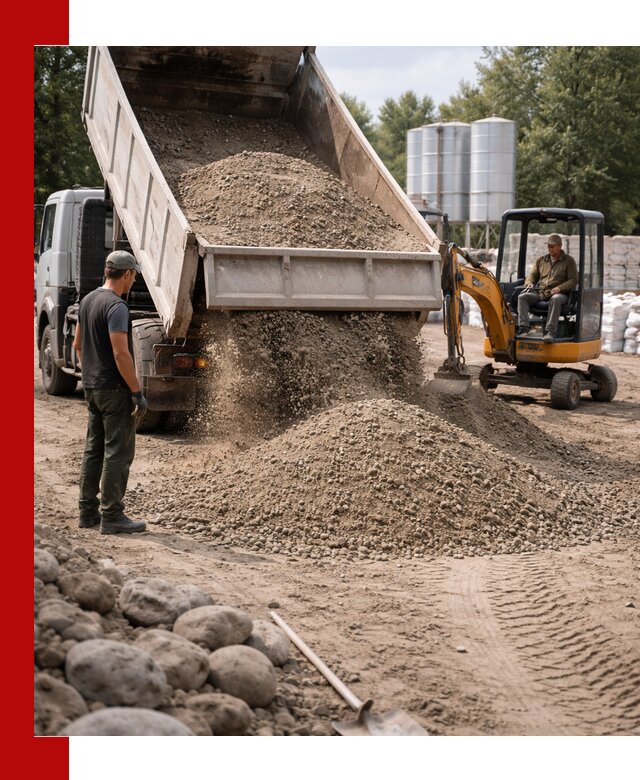 Доставка ПГС С3 в Пыти-Яхах самосвалами и миксерами
