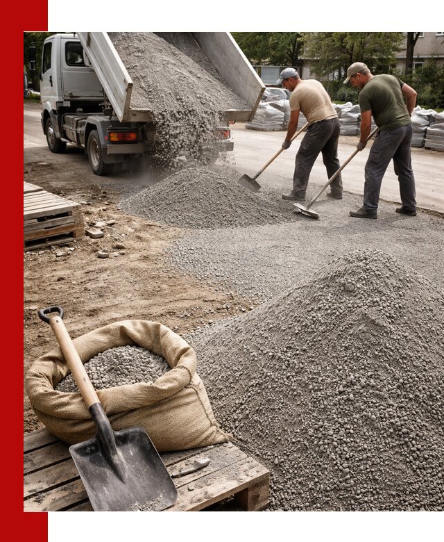 Отсев для тротуарной плитки в Пыти-Яхах — доставка и укладка