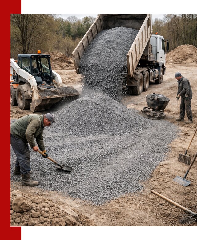 Отсев для подсыпки в Пыти-Яхах — доставка и подсыпка на участок