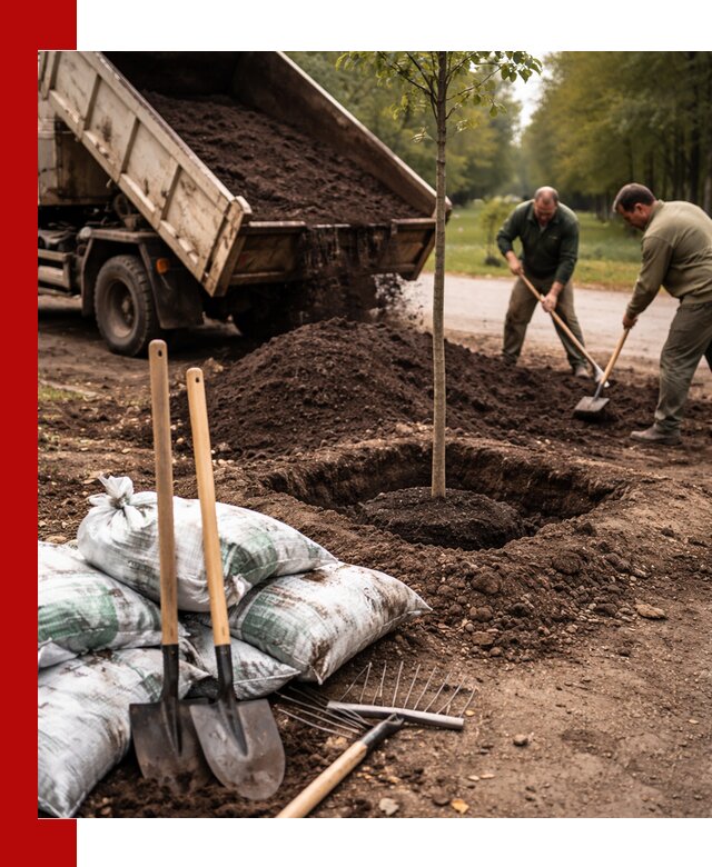 Грунт для посадки деревьев в Пыти-Яхах — доставка и подготовка почвы