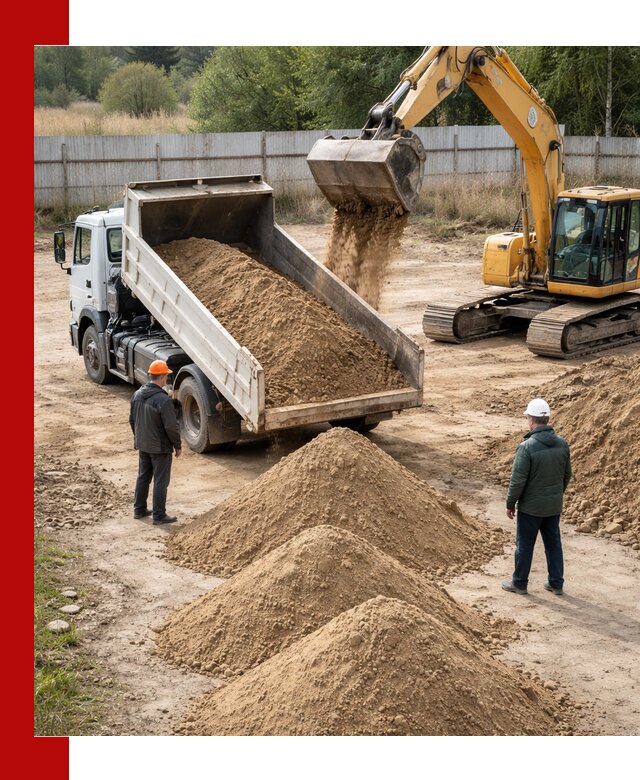 Доставка супеси вагонными и автопартиями в Пыти-Яхах