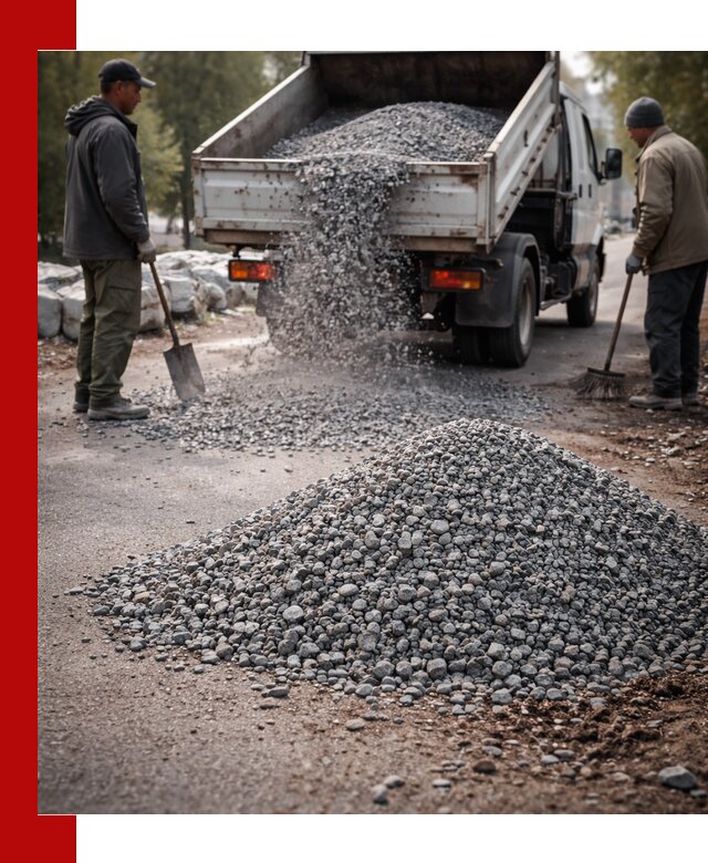 Гранитная крошка для посыпки дорог и тротуаров в Пыти-Яхах