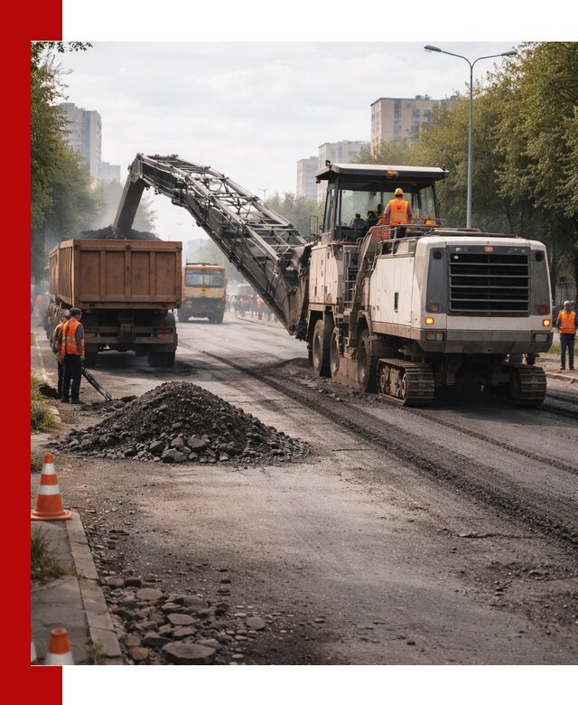 Фрезерованный асфальт в Пыти-Яхах — удаление и вывоз старого покрытия