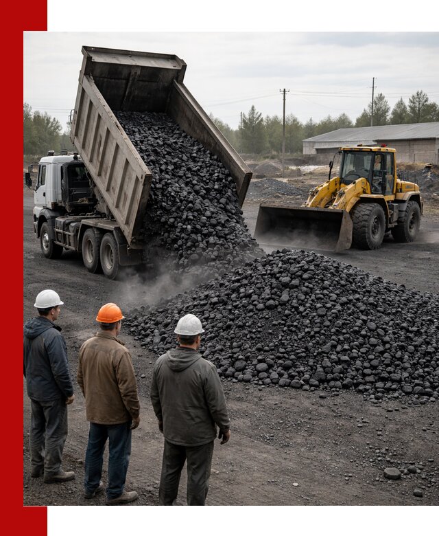 Доставка угля антрацита в Пыти-Яхах с самосвалами и погрузкой