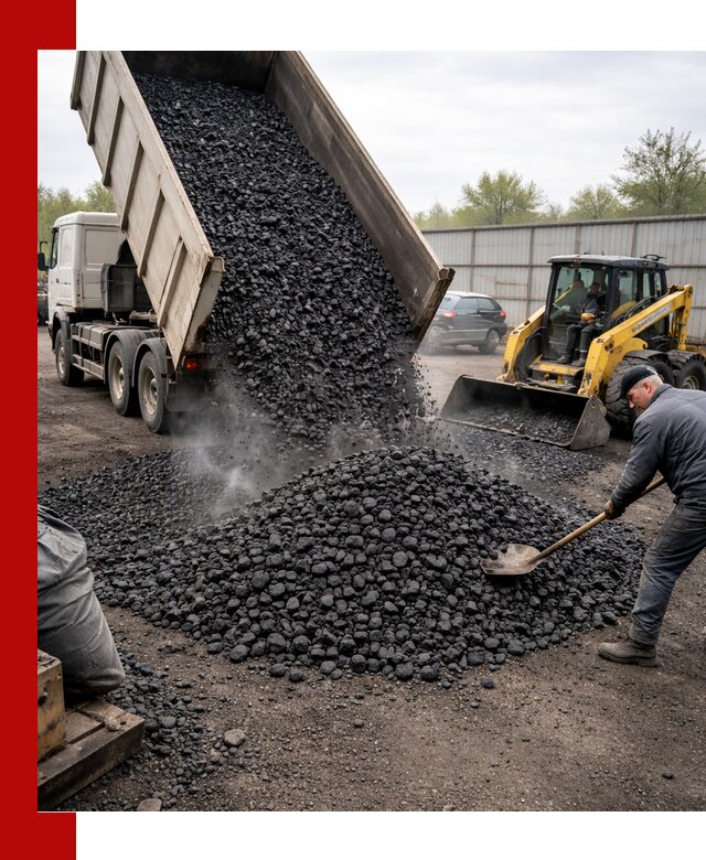 Доставка угля орех в Пыти-Яхах оптом и в розницу