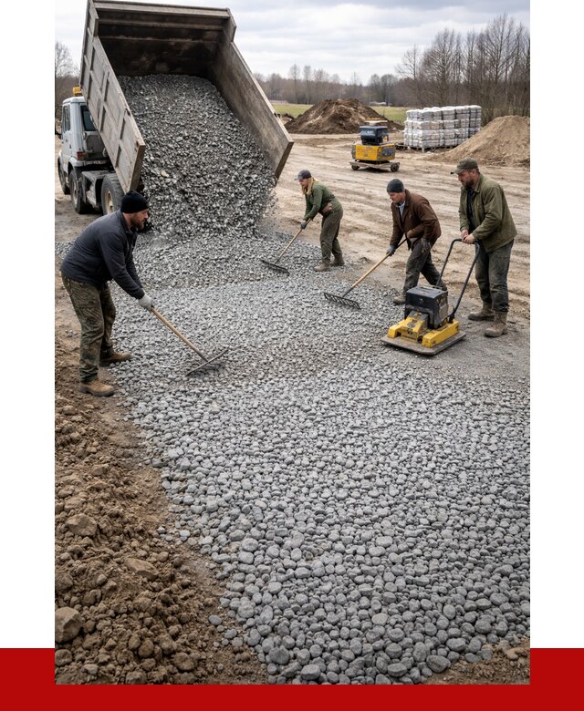 Устройство щебеночной подушки в Пыти-Яхах от 4578 р. ПРОНЕРУДПть